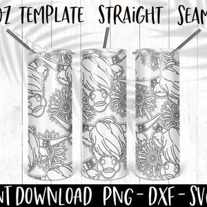 Highland cow Tumbler Template svg, Burst Template svg, Burst Tumbler svg, Tumbler Tape Template, peekaboo svg, double sided tape tumbler