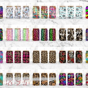 May include: A set of 40 colorful and patterned can coolers. The coolers are made of neoprene and feature a variety of designs, including animal prints, geometric patterns, and abstract designs.