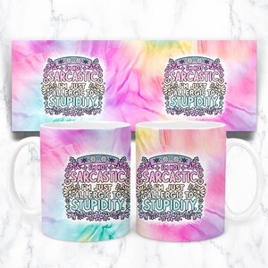 Sarcastic 11 oz Mug Sublimation Designs Bundle, Funny 11oz Coffee Cup Sublimation , Cheeky Coffee Mug Sarcasm Sublimation Files, Mug Designs image 10