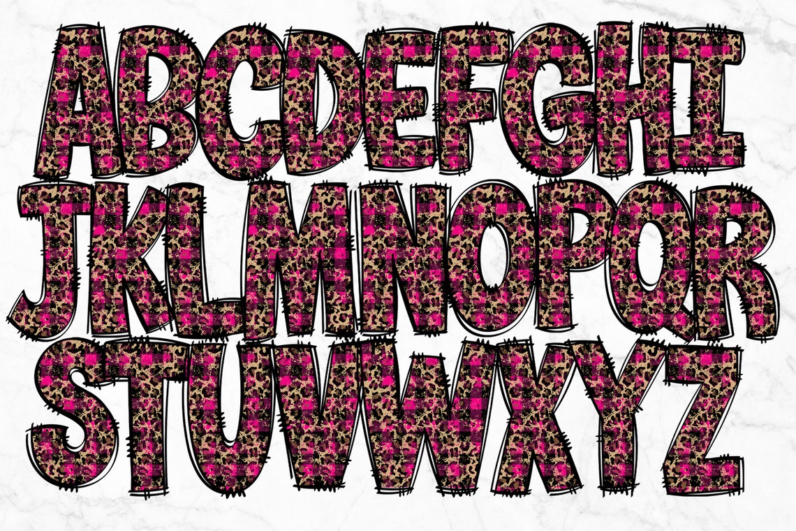 Doodle Alphabet PNG Alphabet Letters PNG Bundle Hand Drawn - Etsy