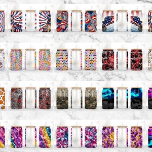 Puede incluir: Una colecci&oacute;n de 40 dise&ntilde;os de sublimaci&oacute;n para vasos delgados de 20 oz. Los dise&ntilde;os incluyen varios temas como patri&oacute;tico, floral, camuflaje y patrones abstractos.