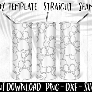Paw print Tumbler Template svg, Burst Template svg, Burst Tumbler svg, Tumbler Tape Template, peekaboo svg, double sided tape tumbler