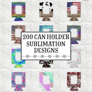 Can Cooler Sublimation Bundle, Can Holder designs, Can Cosies, Stubby Holders, Can Cooler Template, Can Cooler, Sublimation PNG