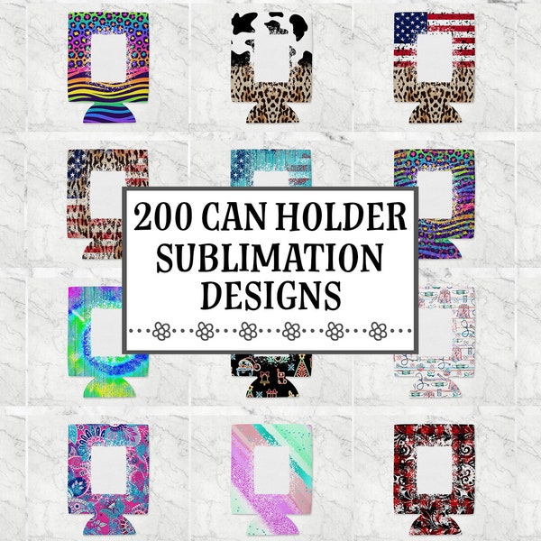 Can Cooler Sublimation Bundle, Can Holder designs, Can Cosies, Stubby Holders, Can Cooler Template, Can Cooler, Sublimation PNG