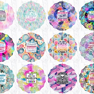 Sarcastische windspinner sublimatie ontwerp, grappige windspinner, ronde sublimatie, brutale hangende spinner, deurhanger sarcasme onderzetter ontwerp