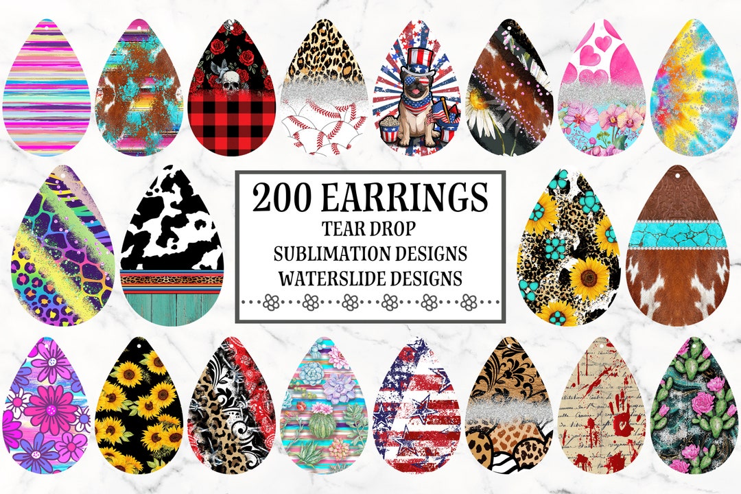 Pair of Teardrop Earrings Sublimation Blanks – Druid City Makerspace