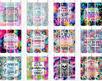 Sarcastic 30 oz Skinny Tumbler Sublimation Design, Funny Tumbler Wrap, Cheeky Wrap Sublimation, Sarcasm Tumbler Wrap Designs