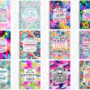 Sarcastic Note Book Sublimation PNG, Funny Note Book Bundle, Adult Note Book Sublimation Designs, Sarcasm Note Book Designs