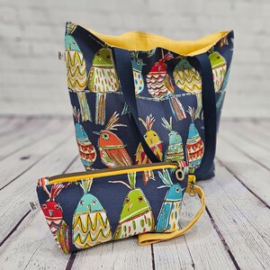 Conjunto de bolso de mano de lona de algodón y bolso de mano con cremallera, bolso de mano, bolso de mano con cremallera
