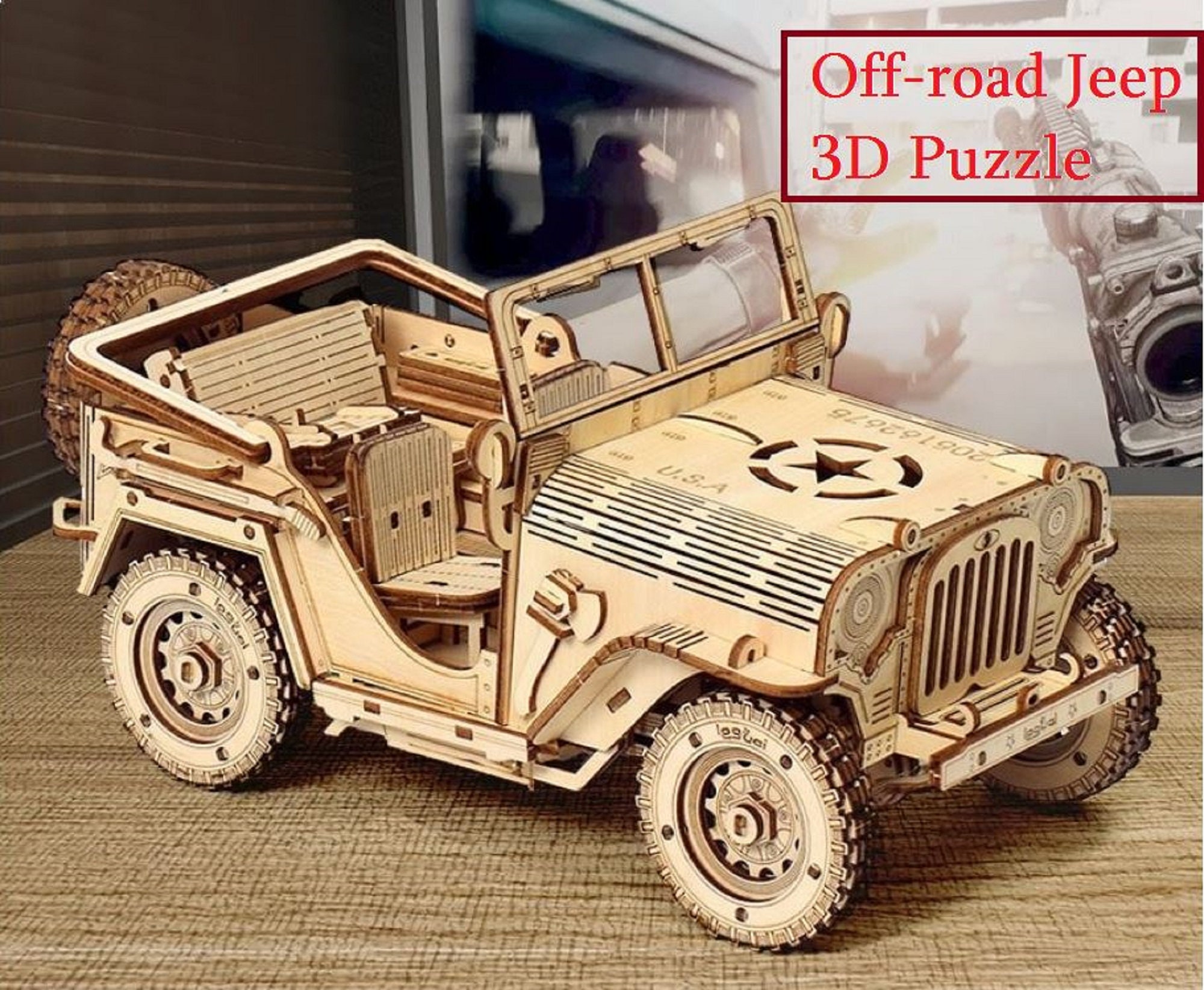 Tree D Puzzle SCOBYC- Puzzle Bois 3D - Kit Maquette Moto VTT à Construire -  Maquette en Bois à Construire Casse-Tête Adulte à prix pas cher