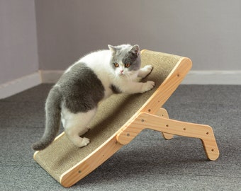 Wooden Cat Scratcher Scraper Detachable Lounge Bed 3 In 1 Scratching Post For Cats