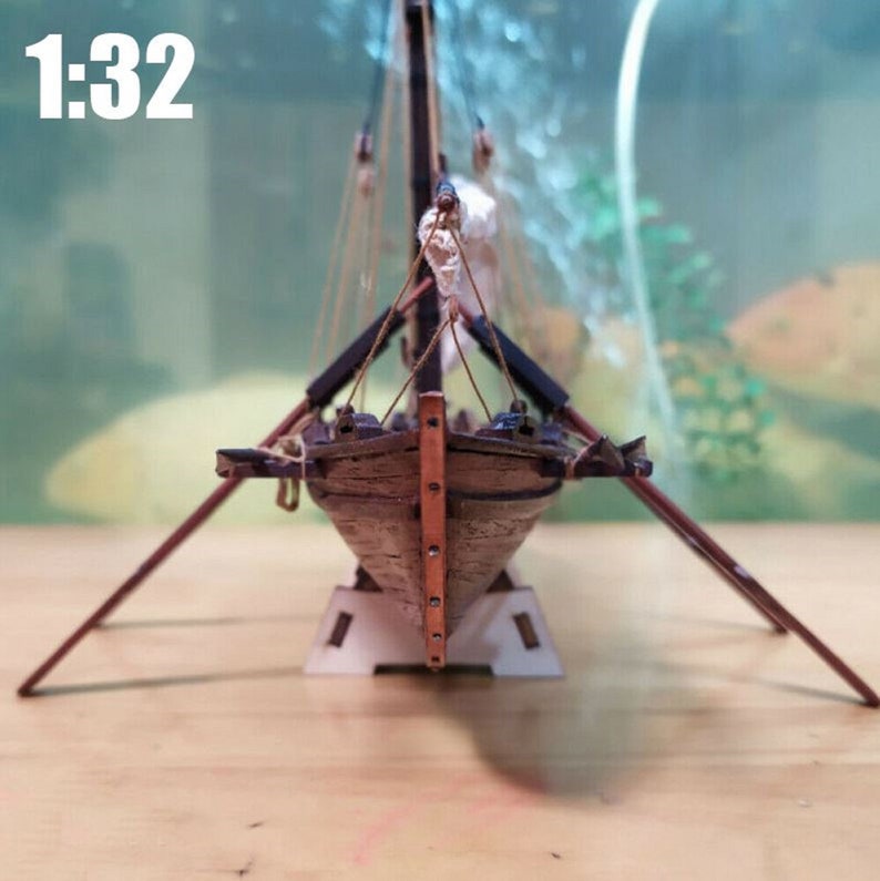 Wooden Sailboat Model DIY Assembly Whaling Building Kit 1:32Scale Christmas Gift Wooden Sailboat Model DIY Assembly Whaling Building Kit 1:32Scale Christmas Gift