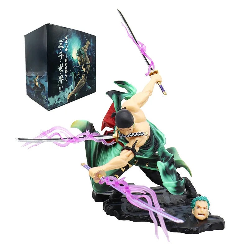 Anime One Piece Roronoa Zoro Wano Country Six Arms Nine Knives Flow Shura  Action Figure 40cm PVC Collection Model Gifts Toys