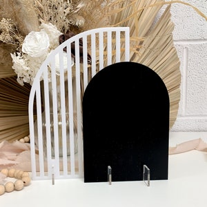 Double Arch Accessoire Acrylglas Blanko Tischschild – Halber Torbogen + Arch