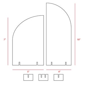 Double Half-Arch Blank Acrylic Table Sign image 2