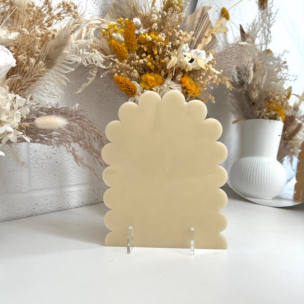 Scalloped Arch - Acrylic Blank Table Sign