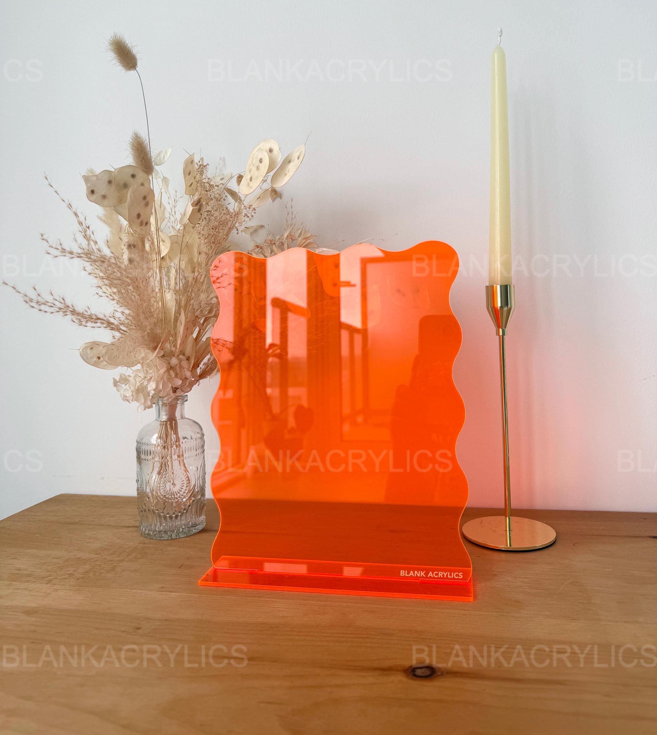 Wavy Rectangle - Acrylic Blank Table Sign