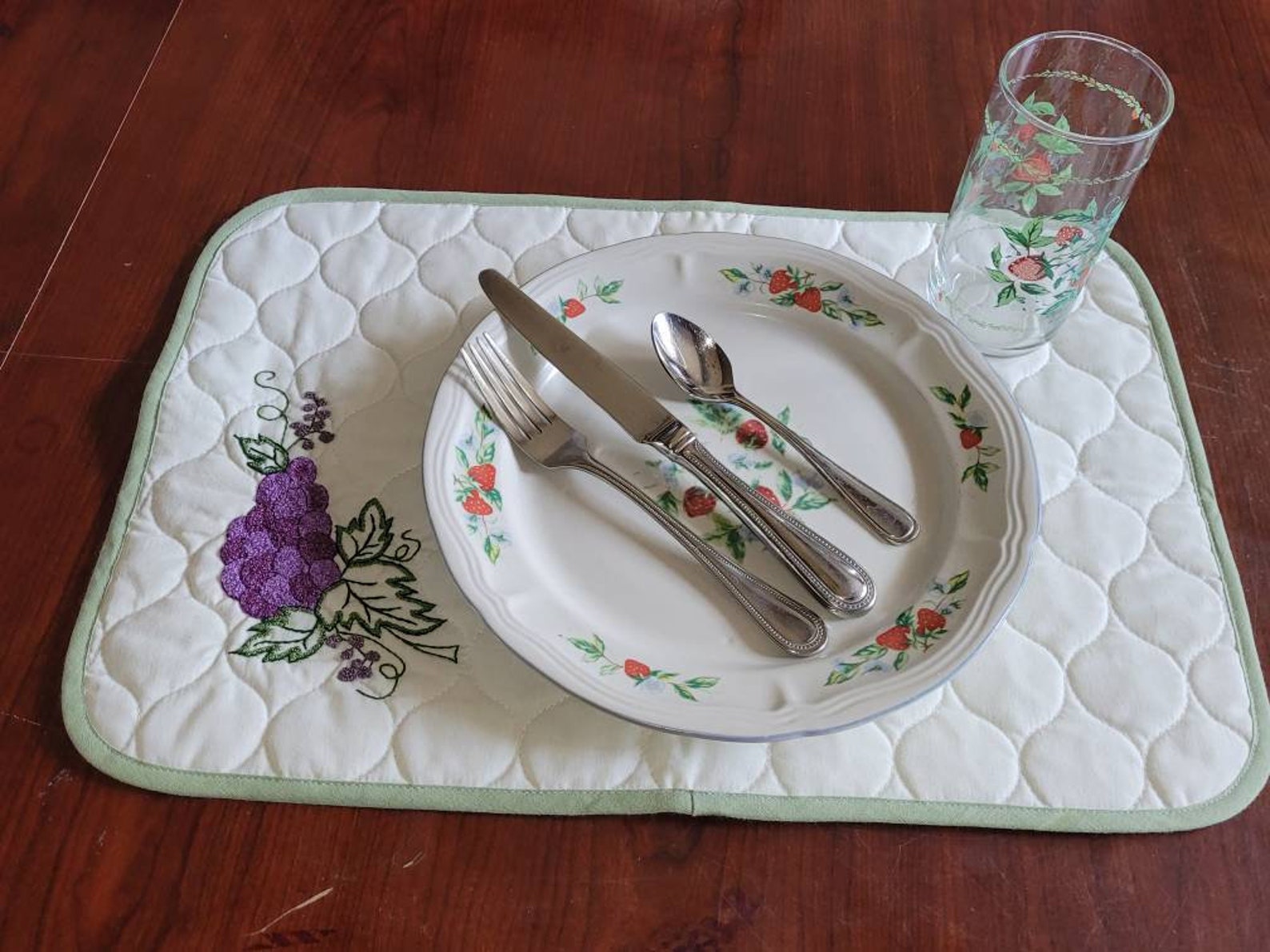 Embroidered Placemats Etsy