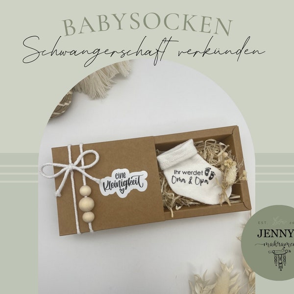 Baby socks announce pregnancy personalized you will be grandma grandpa uncle aunt