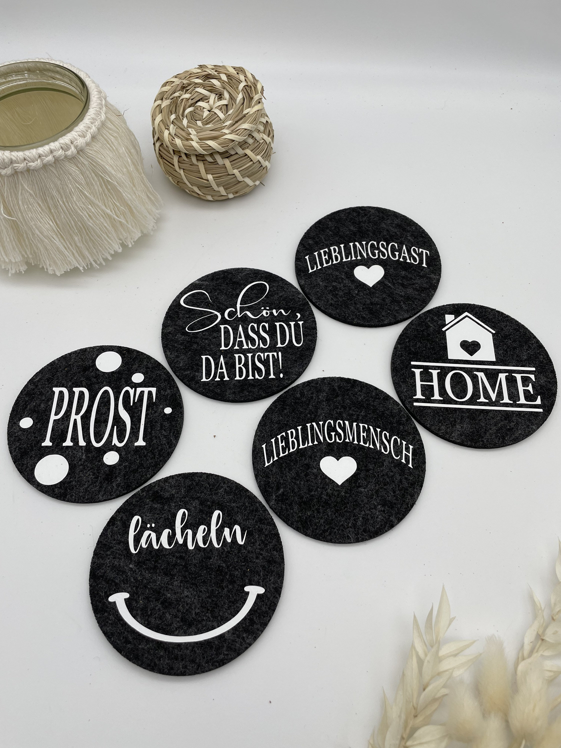 Untersetzer Sprüche Motive Filzuntersetzer Korkuntersetzer Etsy.de