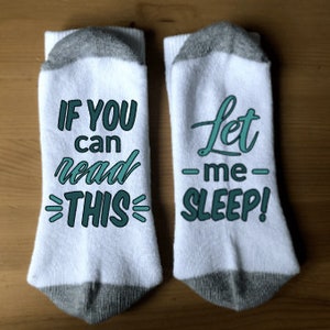 6 Designs Novelty Socks if you can read this.... image 2