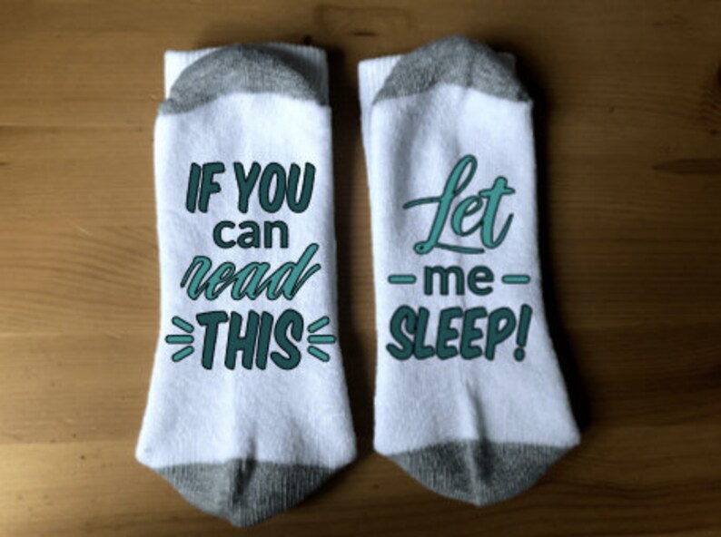 6 Designs Novelty Socks if you can read this.... image 2