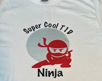 Super Cool T1D Ninja Kids T Shirt
