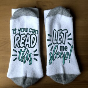 6 Designs Novelty Socks if you can read this.... image 4