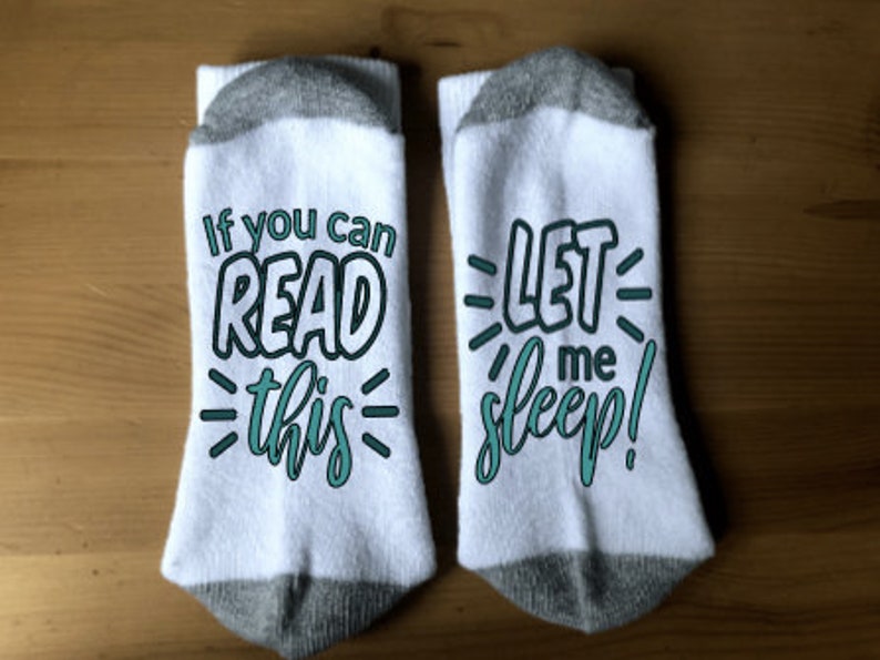 6 Designs Novelty Socks if you can read this.... image 4