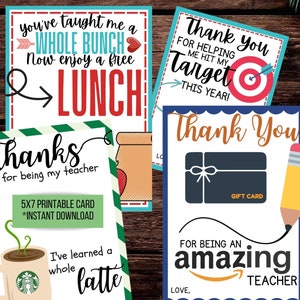 Teacher Appreciation Gift Card Holder|Teacher Thank You Card|Thank You Card Teacher|Teacher Appreciation Printable|Teacher Gift Idea