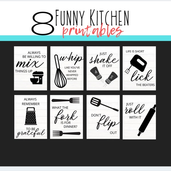 8 Funny Farmhouse Kitchen Printables