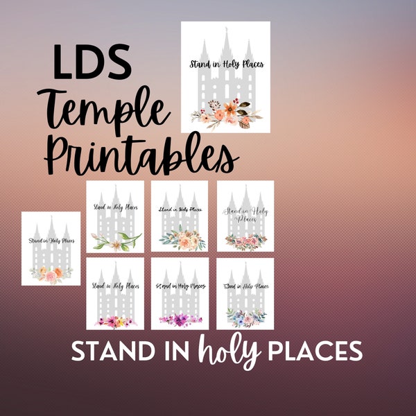 Printable Stand In Holy Places LDS Temple