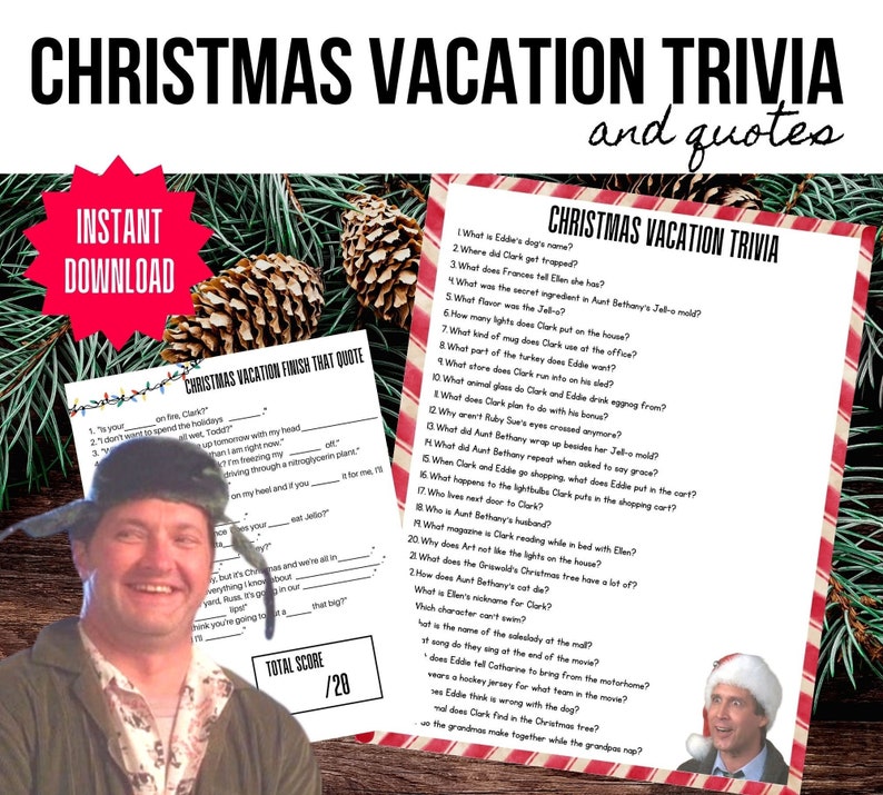 Christmas Vacation Trivia, Christmas Vacation Quotes, Christmas Game ...