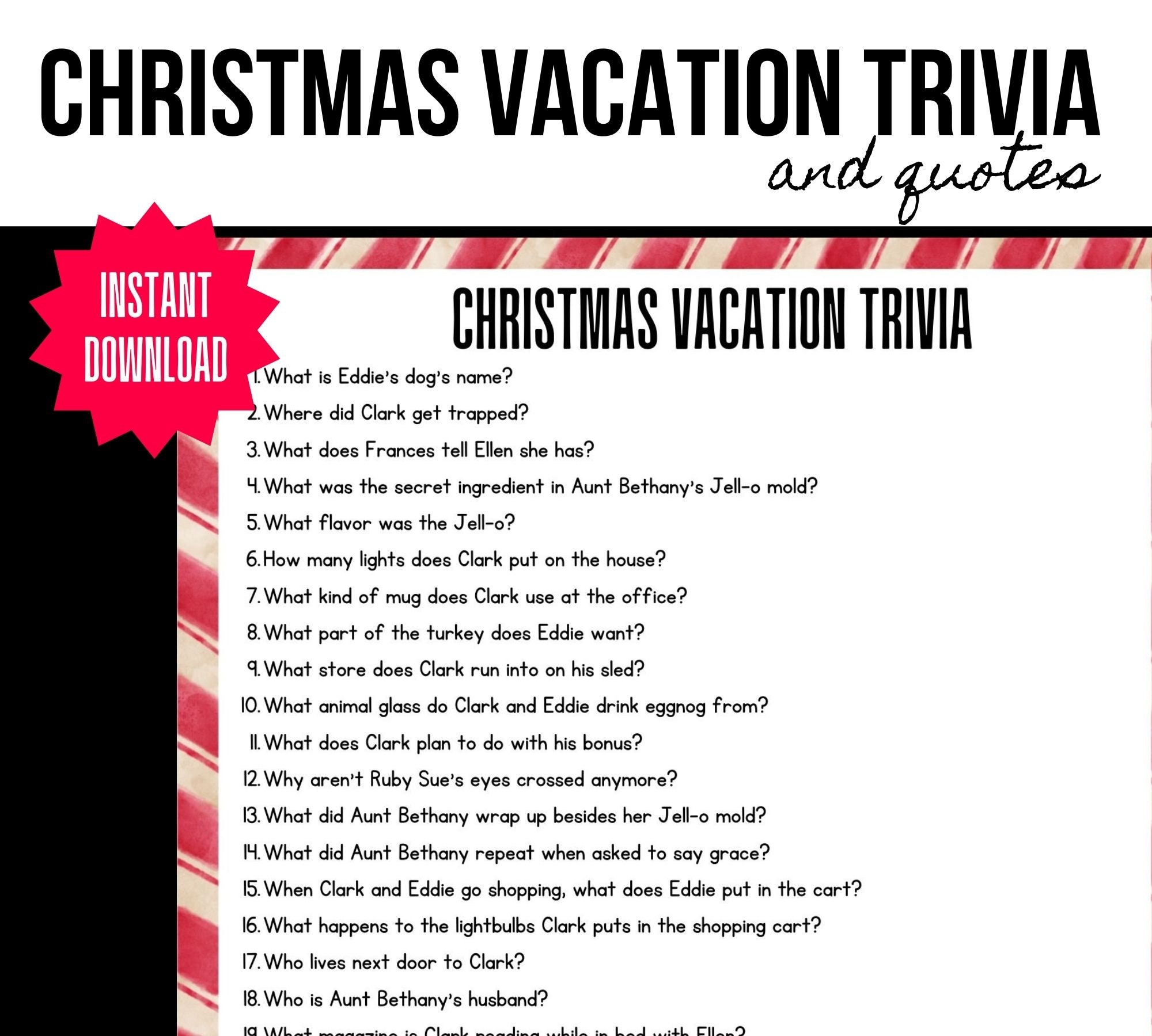 christmas vacation trivia, christmas vacation quotes, christmas