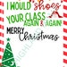 Printable Teacher Christmas Gift Card Holders Shoes - Etsy