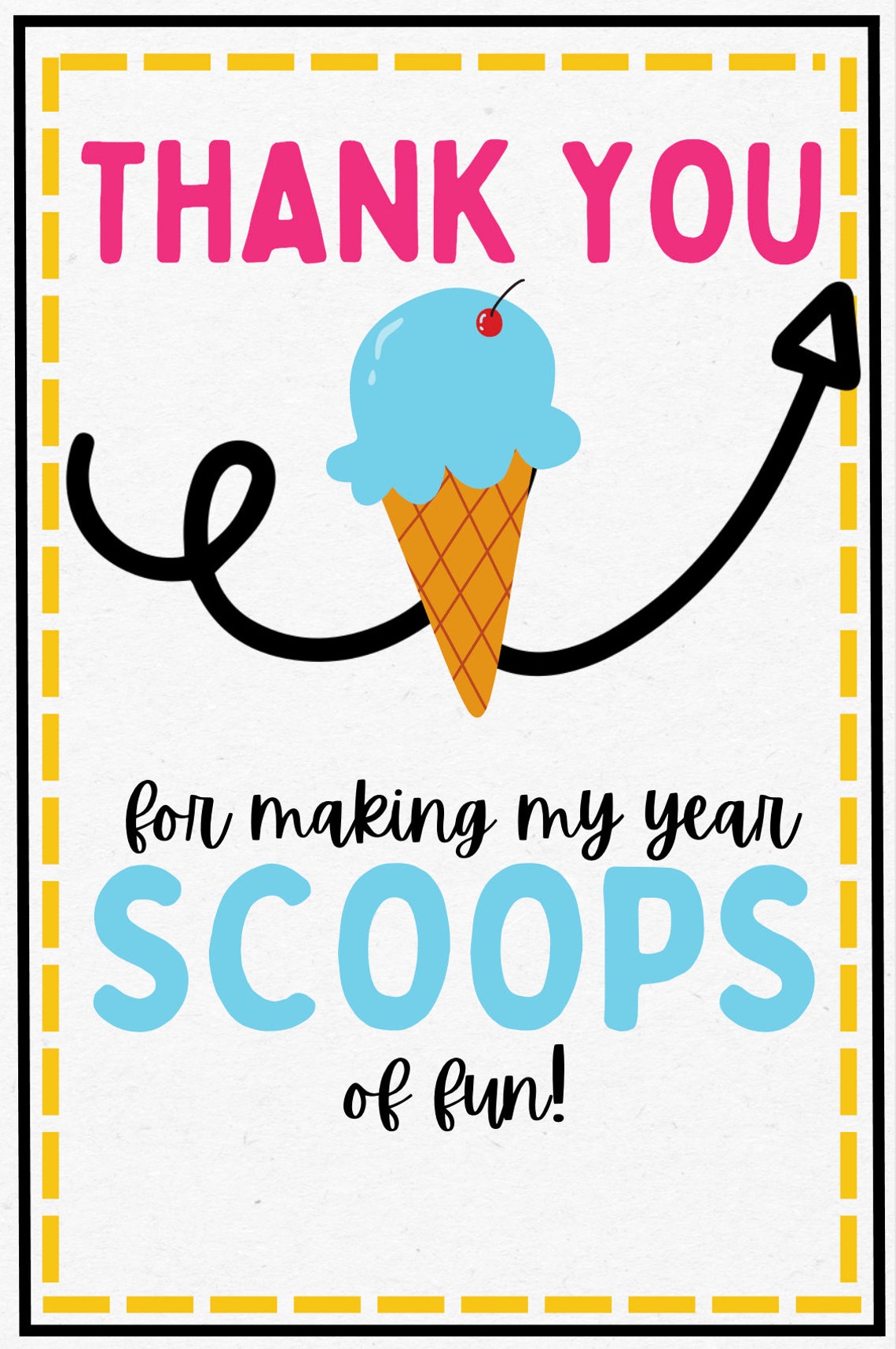 Teacher Appreciation Printable Thank You Cards - Etsy