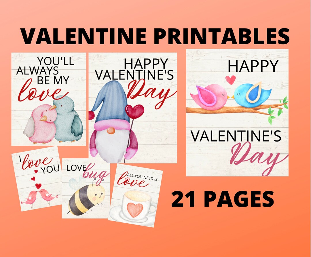 Valentine's Day Printables - Etsy