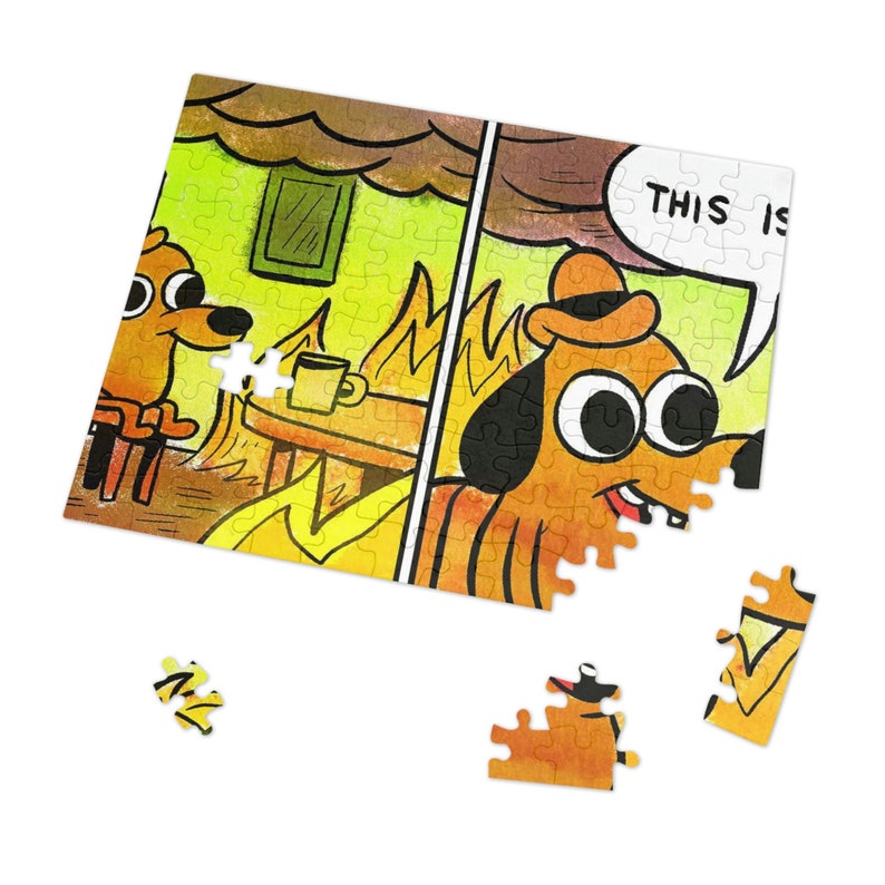This is Fine Meme Puzzle Etsy