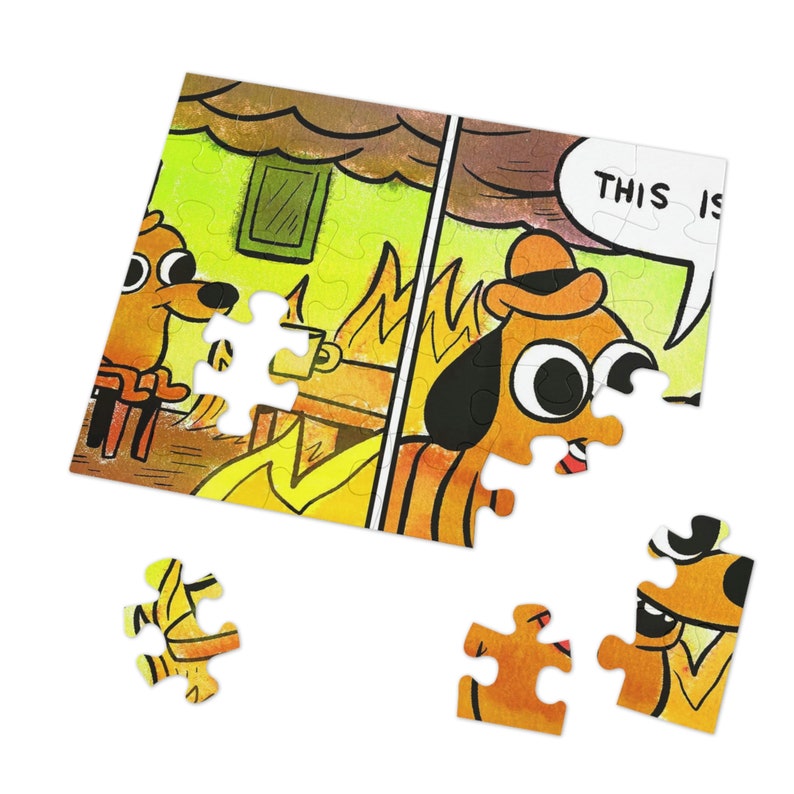 This is Fine Meme Puzzle Etsy