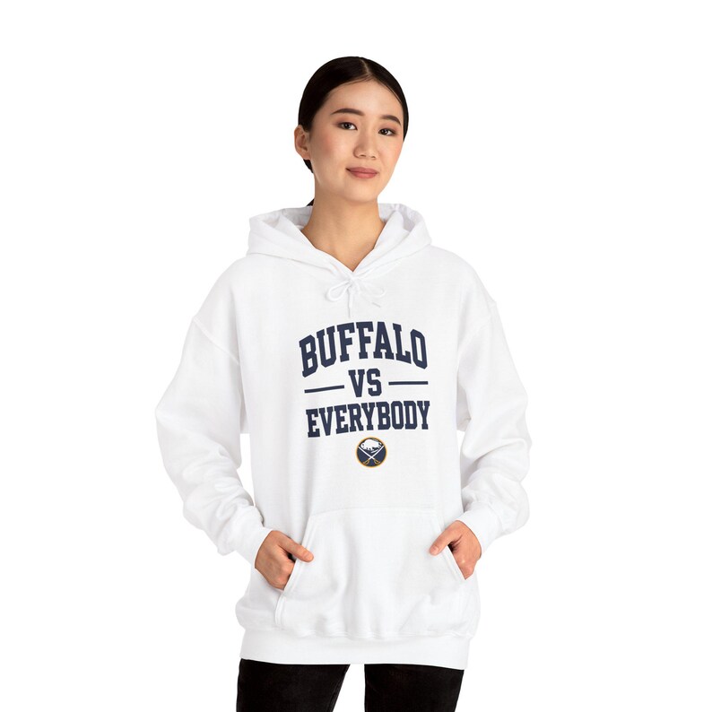 Buffalo vs Everybody Hoodie | Frozen Revenge Tour Hockey Pullover image 4