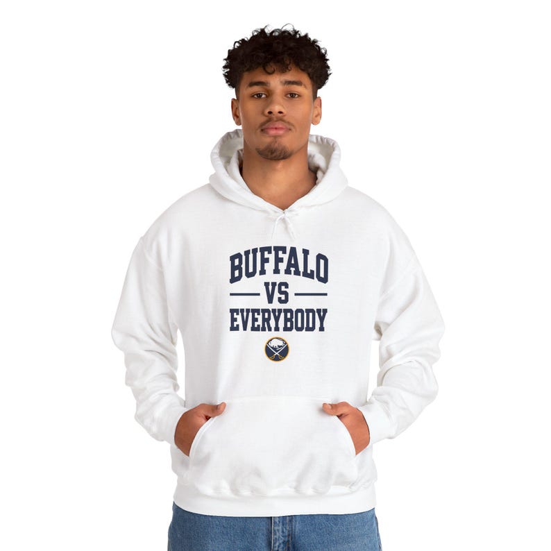 Buffalo vs Everybody Hoodie | Frozen Revenge Tour Hockey Pullover image 5
