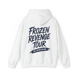 Buffalo vs Everybody Hoodie | Frozen Revenge Tour Hockey Pullover image 3