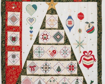 Weihnachtserbstück genähter Adventskalender