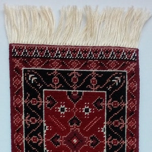 Miniature Dollhouse Indian Gujarat Stitched Carpet Pattern