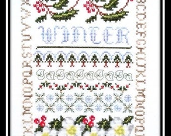 Winter cross stitch Sampler