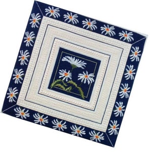 Cream Daisy Tapestry Cushion