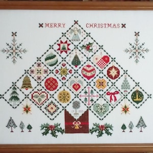 Christmas Tree Advent Cross Stitch Picture