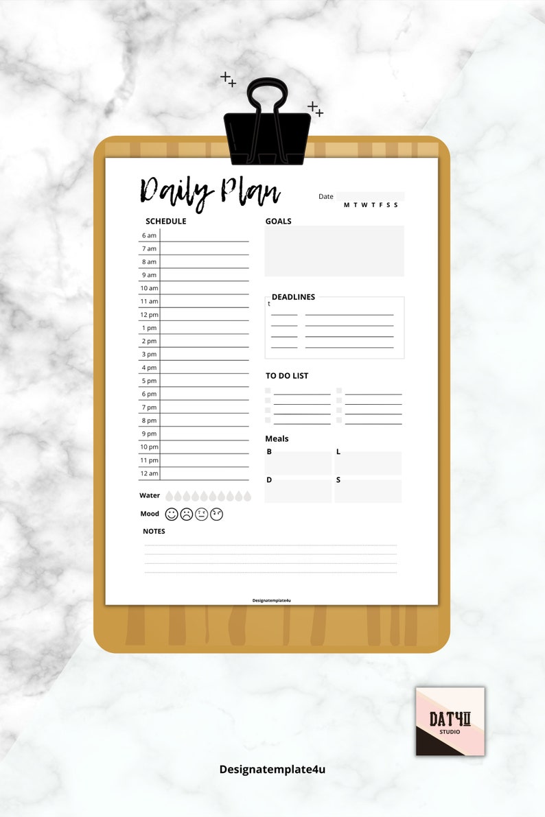 Printable Plannera4 Letter Sizeprint at Home Daily Weekly | Etsy