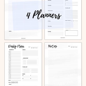 Printable Plannera4 Letter Sizeprint at Home Daily Weekly | Etsy