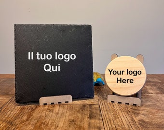 Custom Laser Engraving | Personalized Laser Engraving | Coaster | Plate | Cutting Board | Cork | Wood | Slate